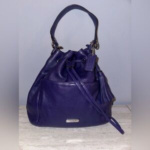 Coach Avery drawstring leather shoulder bag